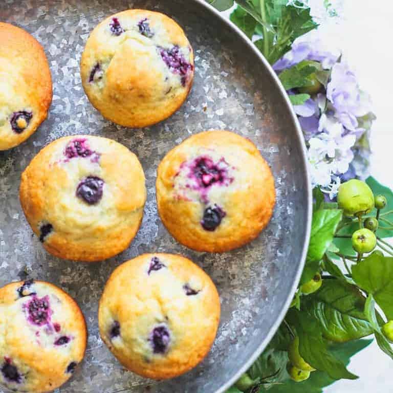 Bakery Style Blueberry & Blackberry Muffins