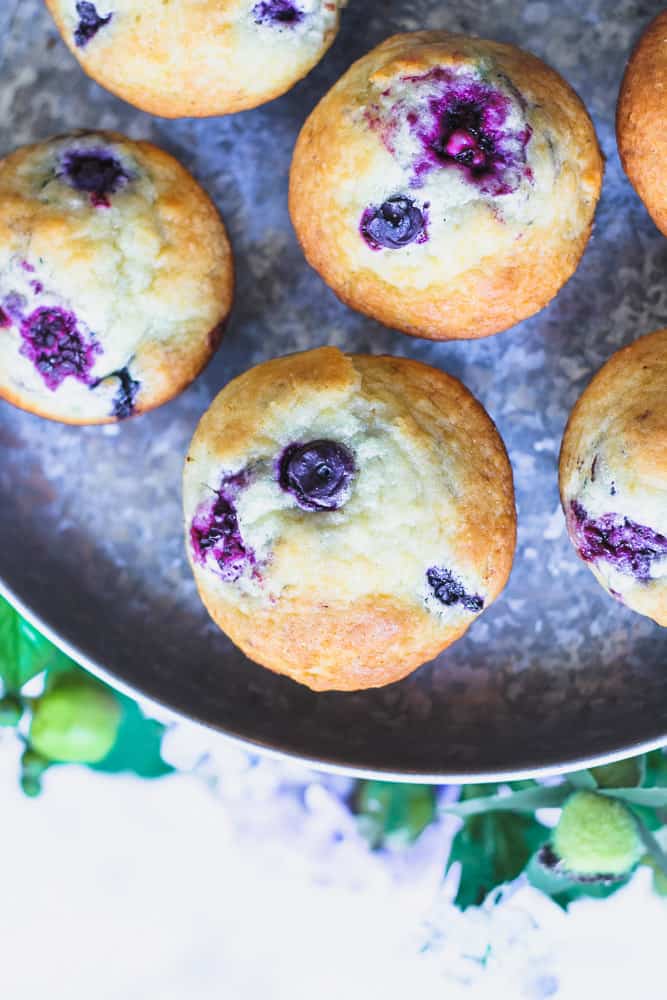 bakery style blueberry muffins