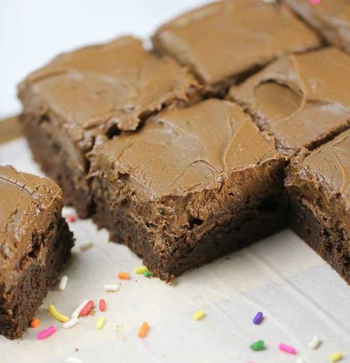 OMG! Chocolate Cream Cheese Frosted Brownies - mothers day desserts