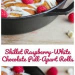 Skillet Raspberry-White Chocolate Pull-Apart Rolls
