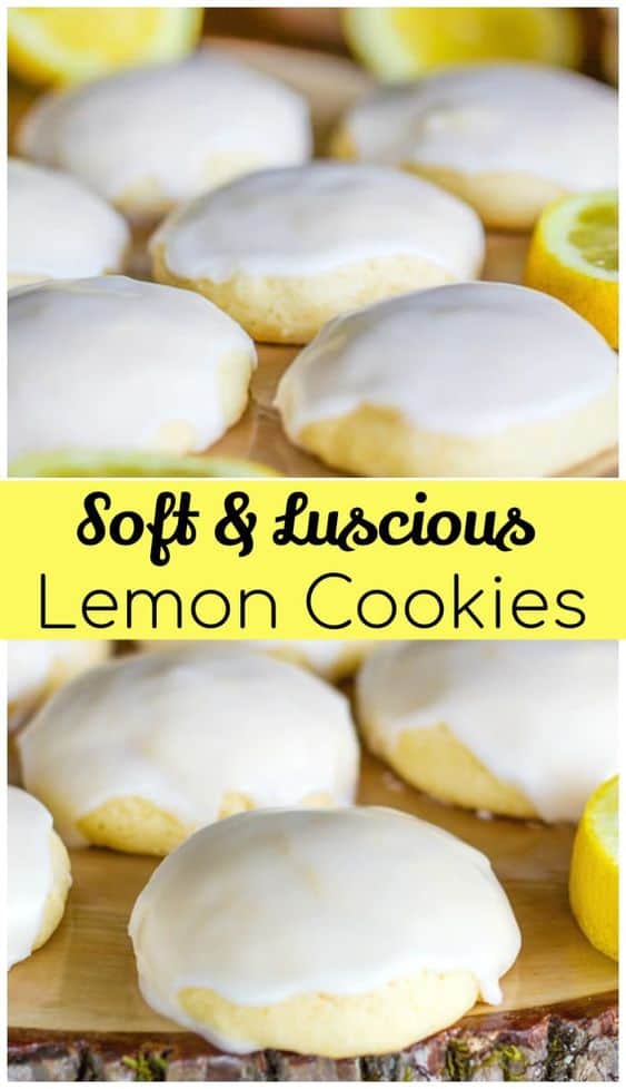 Super Soft Lemon Glazed Sugar Cookies