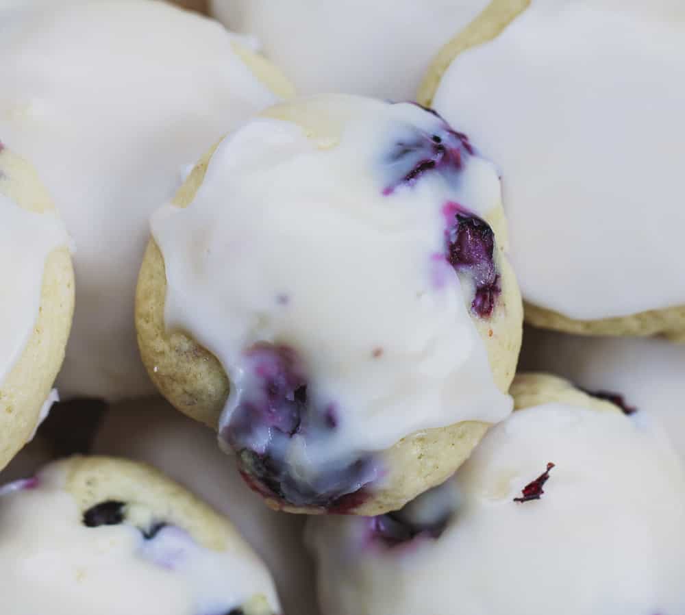 Soft Lemon & Blueberry Explosion Cookies
