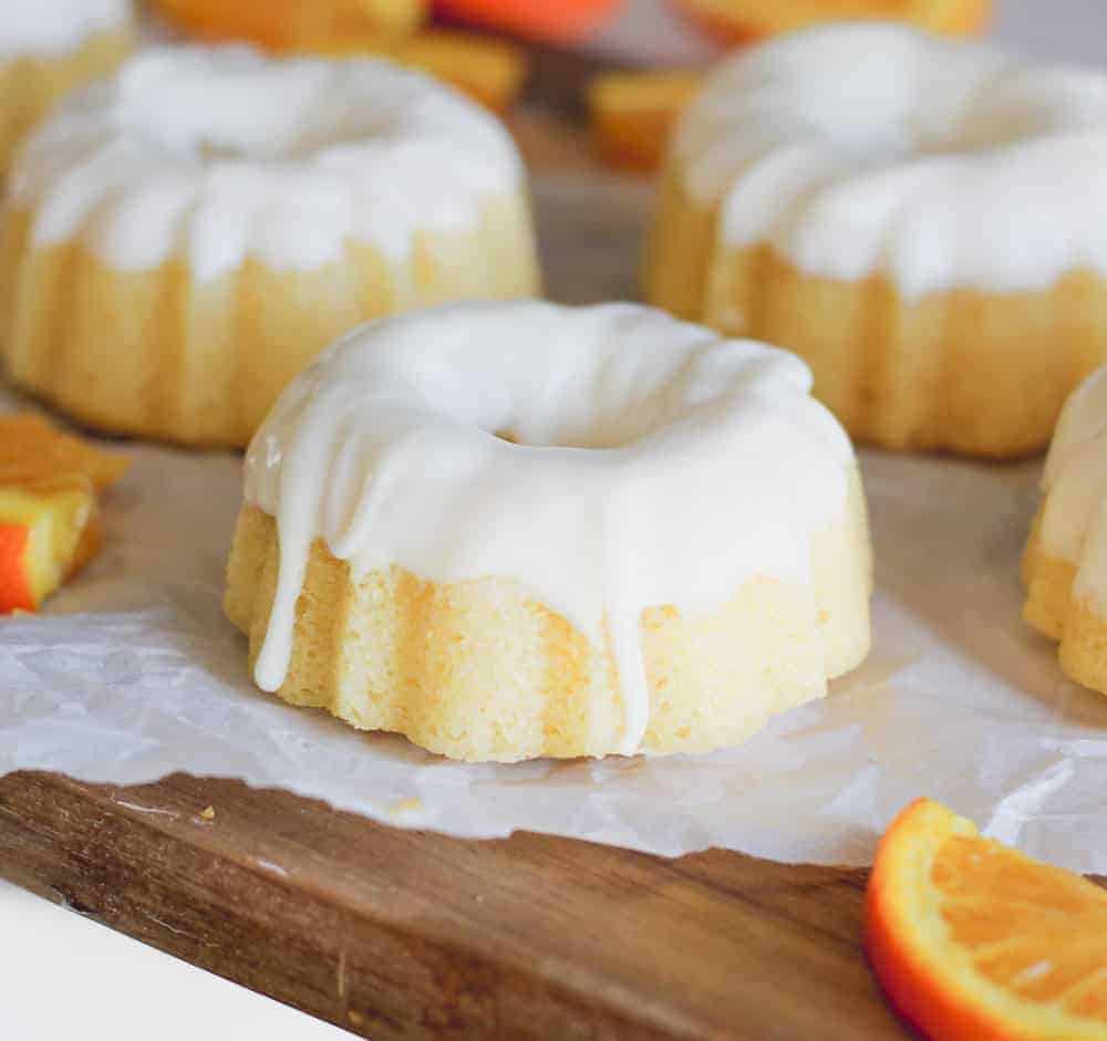 Orange Cream Glazed Pound Cakes