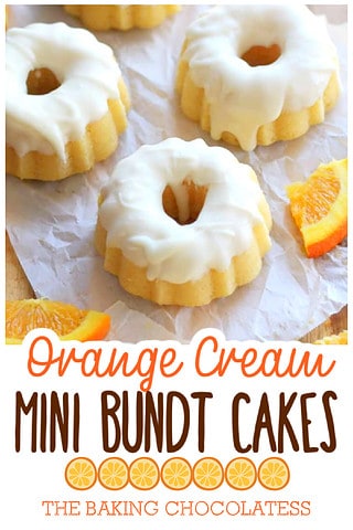 Orange Cream Mini Bundt Cakes