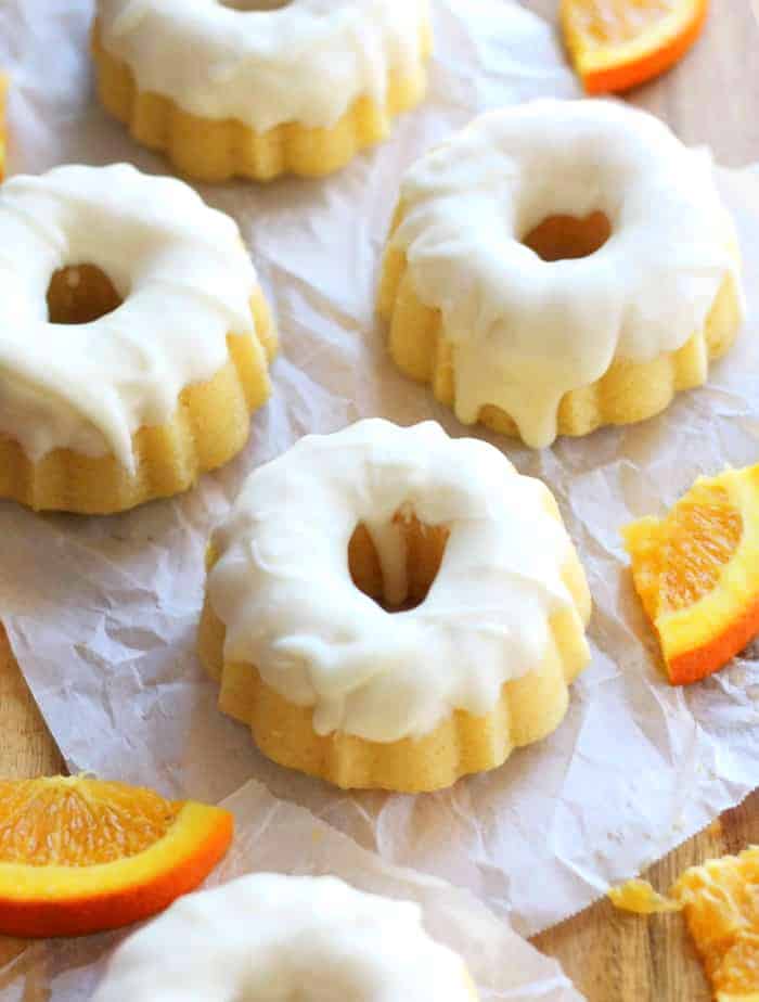 Orange Cream Glazed Pound bundt Cakes recipe glaze