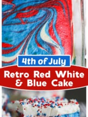 Retro Red White and Blue Cake