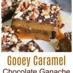 Gooey Caramel Chocolate Ganache Brownies