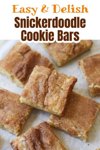 Homemade Snickerdoodle Cookie Bars