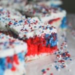 Retro Red White and Blue Explosion Cake