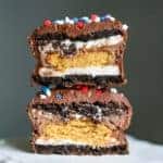 4th of July - Chocolate Dipped Peanut Butter Cup Double Stuffed Oreos