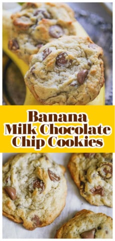 Banana Milk Chocolate Chip Cookies