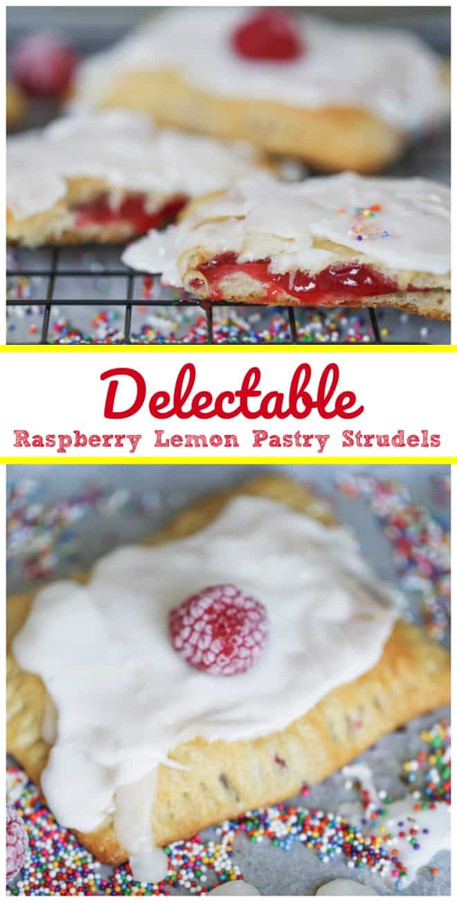 Delectable Raspberry Lemon Pastry Strudels