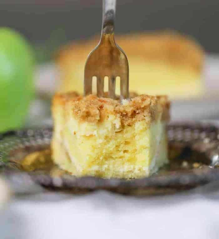 OMG Apple Crumb Cream Cheese Coffee Cake