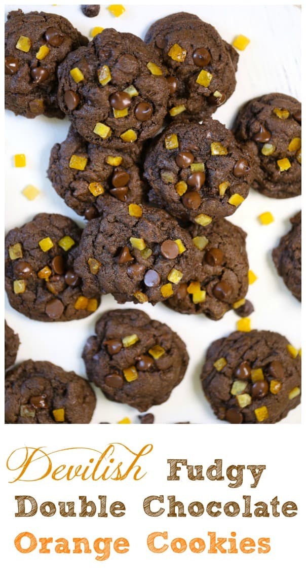 Fudgy Double Chocolate Orange Cookies