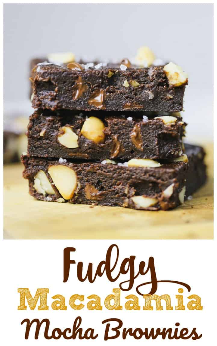 Fudgy Macadamia Mocha Brownies