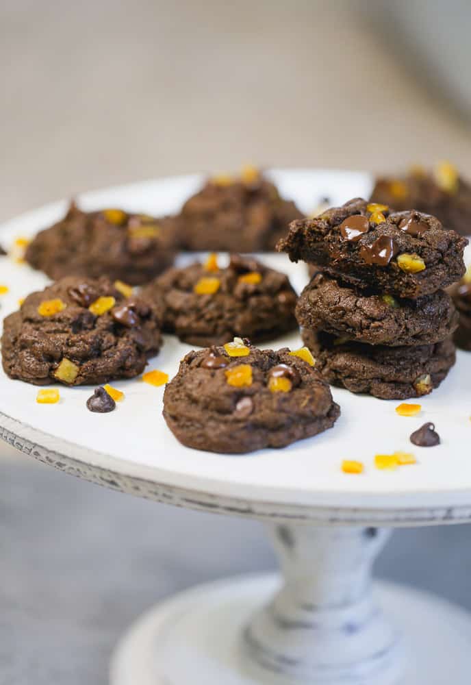 Fudgy Double Chocolate Orange Cookies