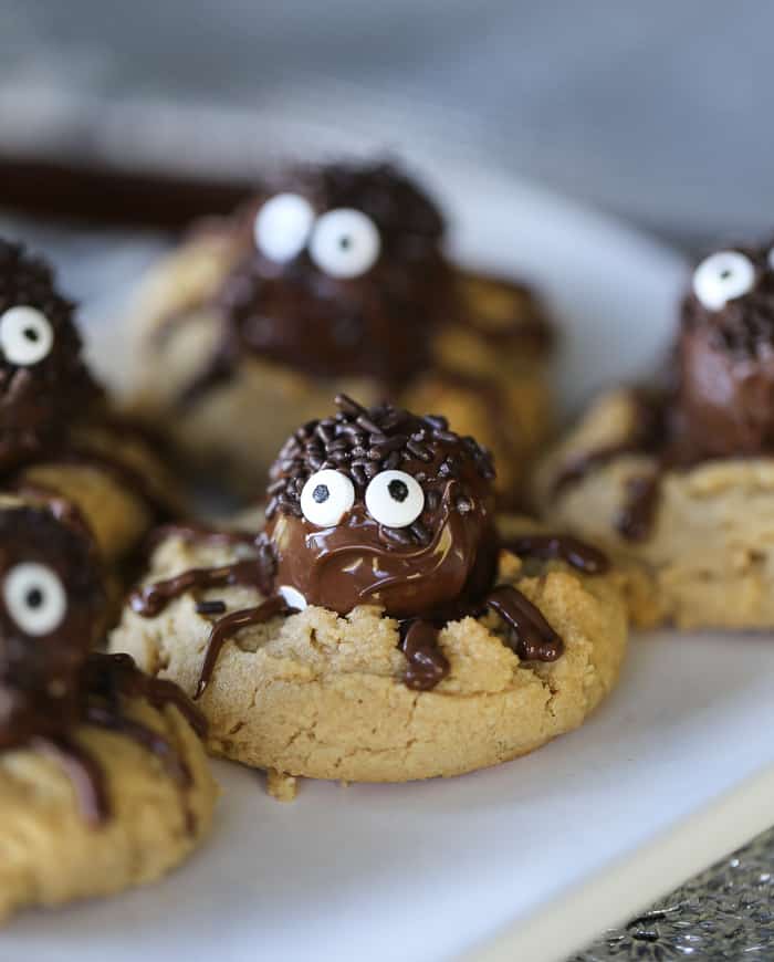 Spider Peanut Butter Truffle Cookies