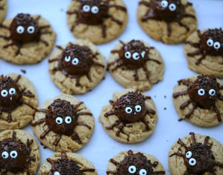 Spider Peanut Butter Truffle Cookies