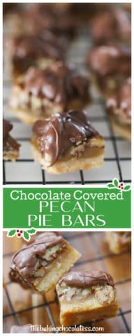 Chocolate Covered Pecan Pie Bars