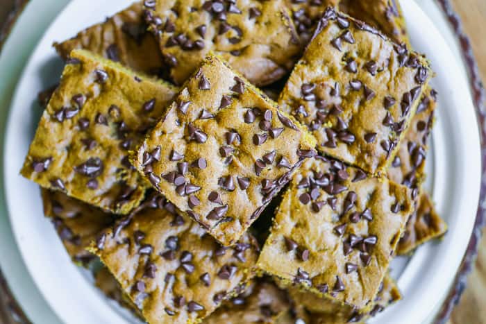 Pumpkin Chocolate Chip Cookie Bars