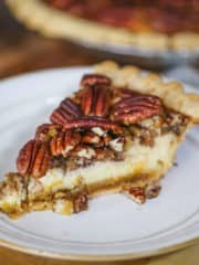 SLICE OF Pecan Cheesecake Pie