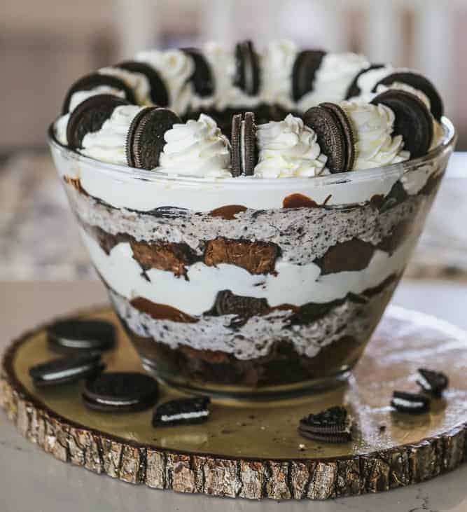 OMG Chocolate Oreo Cheesecake Brownie Trifle