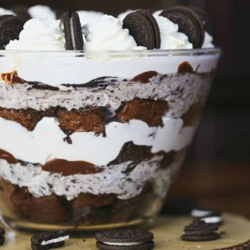 OMG Chocolate Oreo Cheesecake Brownie Trifle