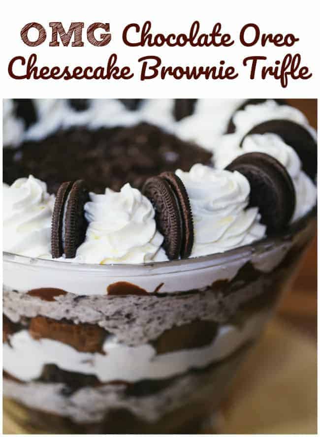 OMG Chocolate cheesecake Brownie Trifle