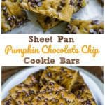 Sheet Pan Pumpkin Chocolate Chip Cookie Bars