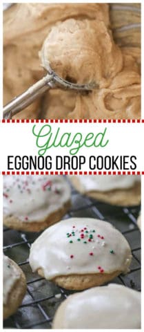 Glazed Eggnog Drop Cookies