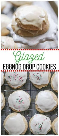 Glazed Eggnog Drop Cookies
