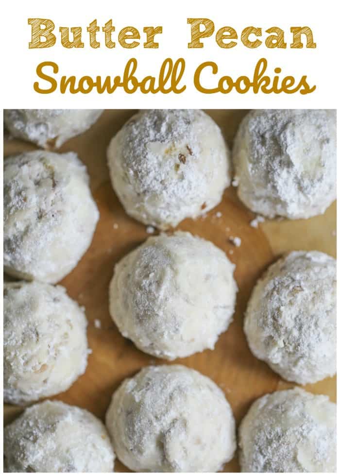 Butter Pecan Snowball Cookies