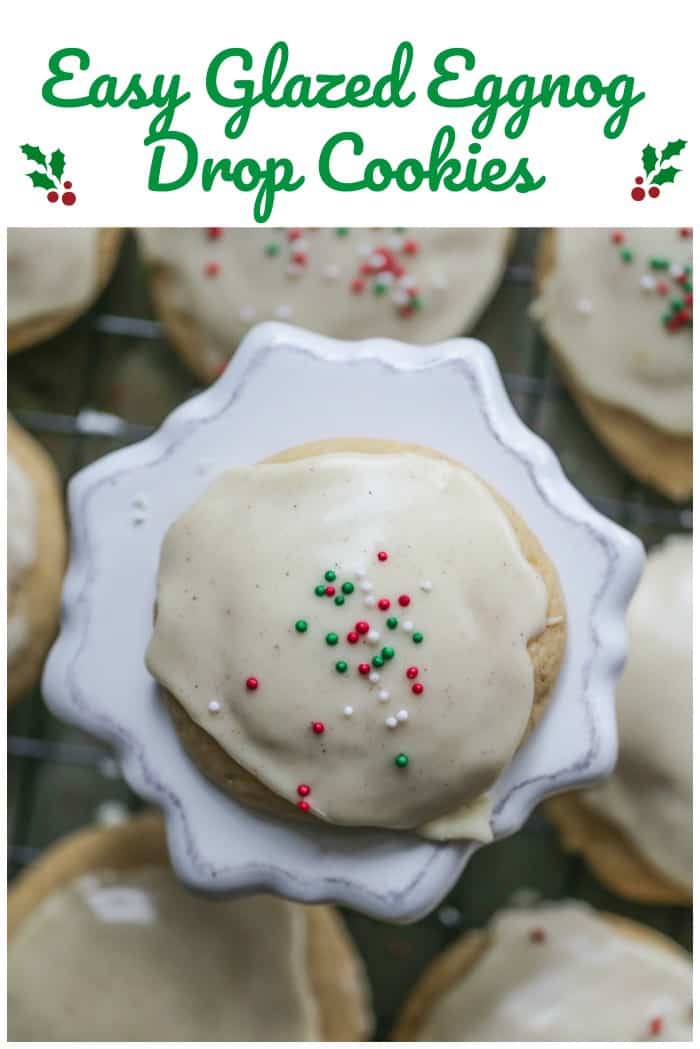 Easy Glazed Eggnog Drop Cookies