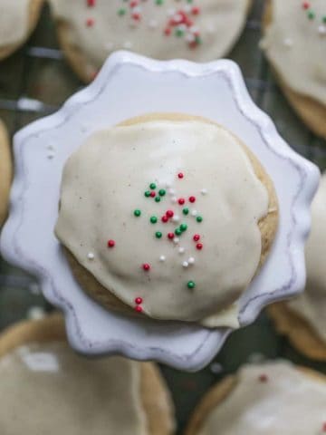 Easy Glazed Eggnog Drop Cookies