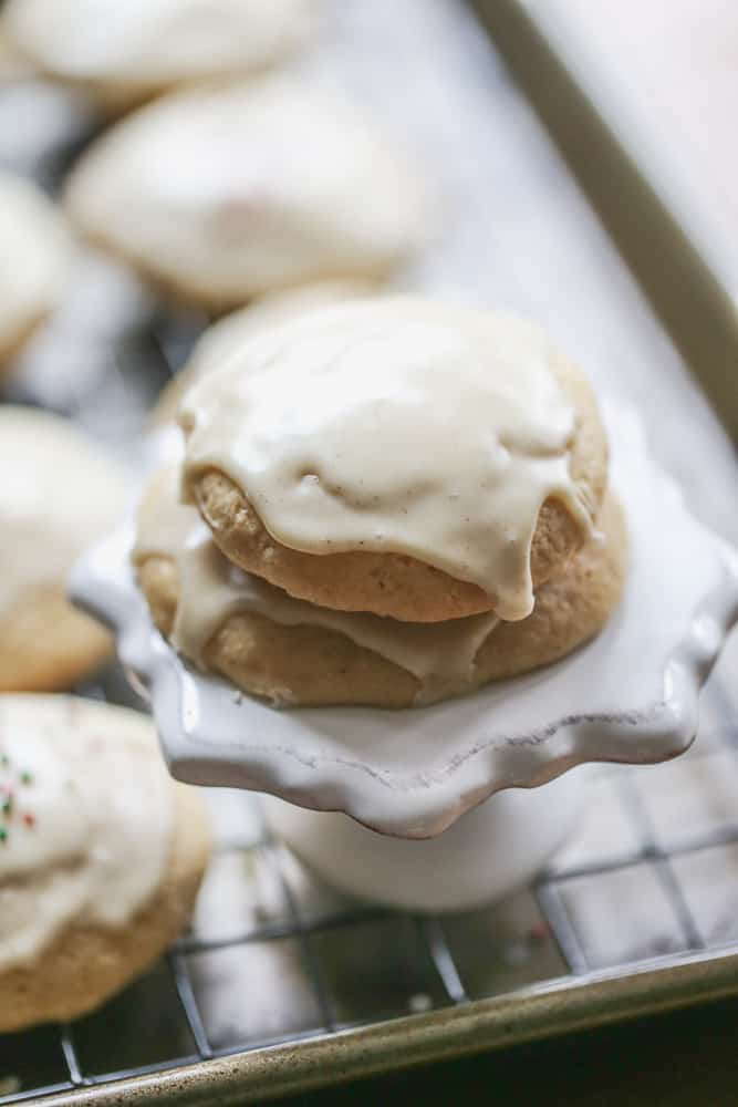 Easy Glazed Eggnog Drop Cookies