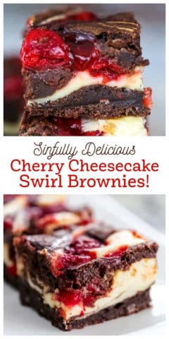 Cherry Cheesecake Swirl Brownies