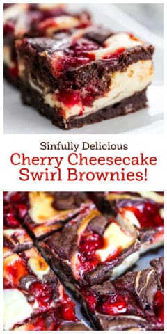 best easy homemade Cherry Cheesecake Swirl Brownies recipe