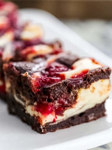OMG! Heavenly Cherry Cheesecake Swirl Brownies