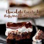 Chocolate Covered Fluffy Marshmallow Brownies