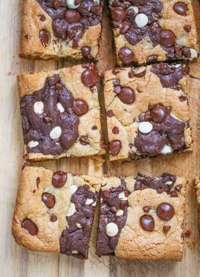 best brownie chocolate chip bars brookie bars recipe
