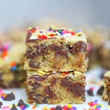 GF Healthy Birthday Peanut Butter Chocolate Chip Bars - Vegan Options
