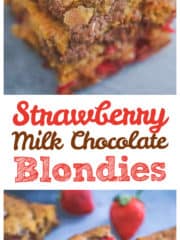Strawberry Milk Chocolate Chip Blondie Bars