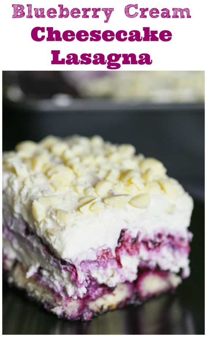 Blueberry Cream Cheesecake Lasagna