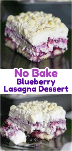 Blueberry Cream Cheesecake Lasagna