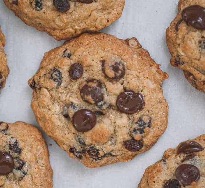 big batch soft oatmeal raisin cookies