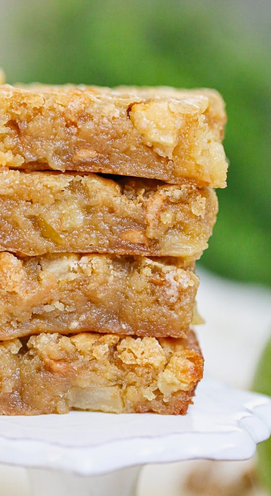 stack of gooey bars for fall