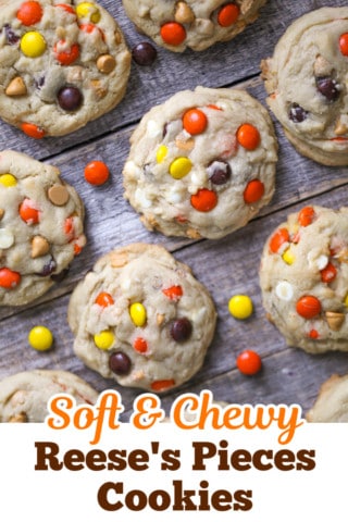 Reese's Pieces Cookies recipe peanut butter cookies with reese's pieces