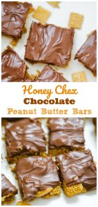 OMG Honey Chex Chocolate Peanut Butter Bars - No-Bake - GF
