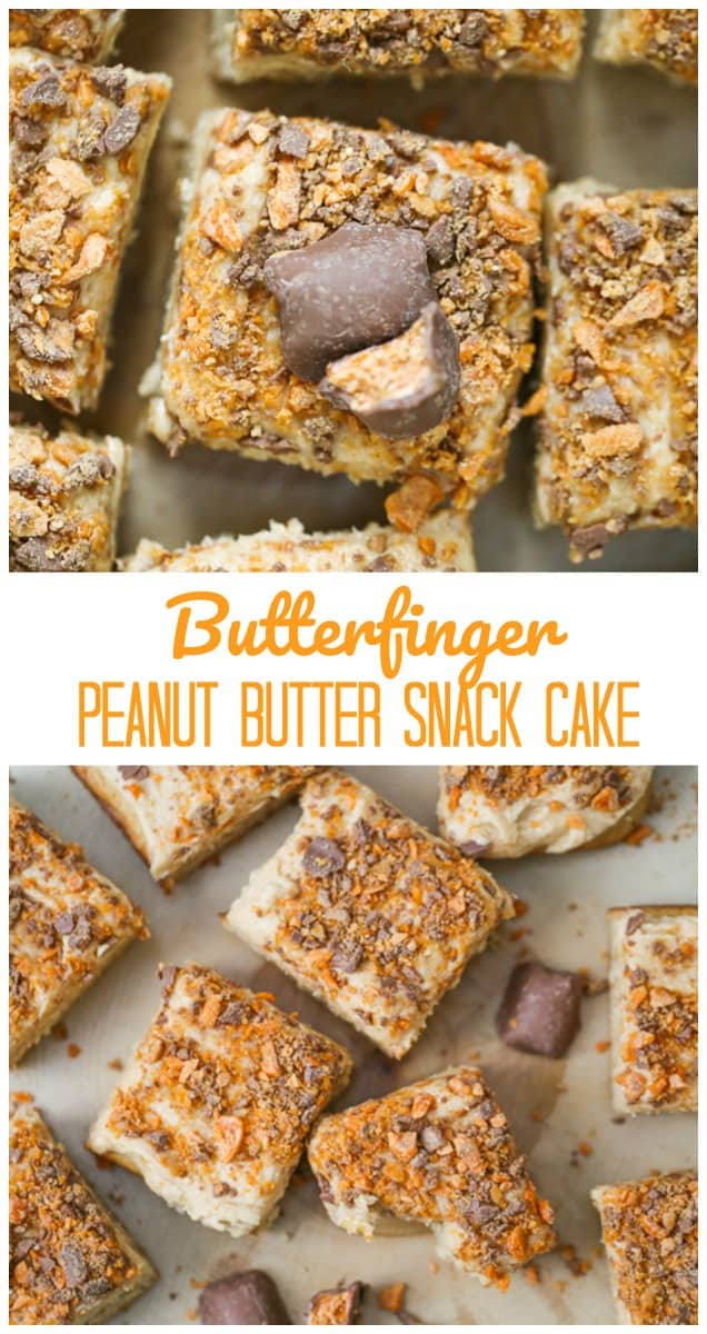 Butterfinger Peanut Butter Snack Cake