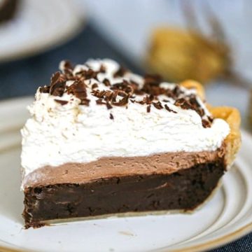 Ultimate Triple Layer Chocolate Brownie Mousse Cream Pie